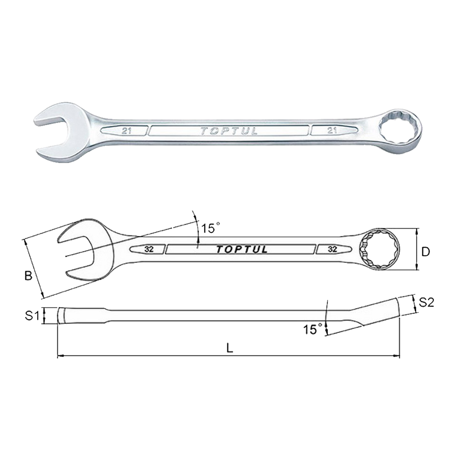 co le vong mieng 15 do toptul aaeb0909 9mm