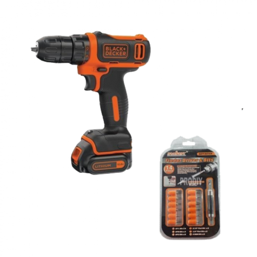 Máy khoan vặn vít pin Black & Decker BDCDD12K-B1