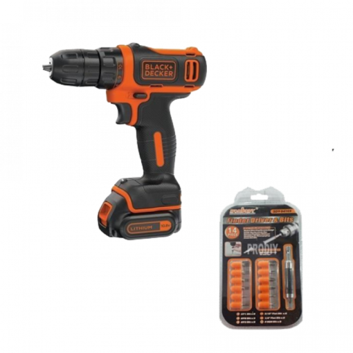 Máy khoan vặn vít pin Black & Decker BDCDD12K-B1