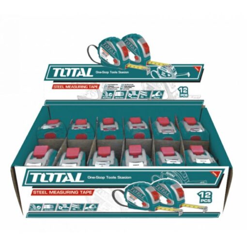 Thước kéo thép nền vàng Total TMT126052 5m x 25 mm