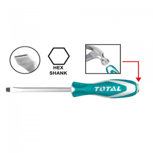 Tua vít dẹp đóng xuyên 144/T Total THTGTS8200 8 mm / 200 mm