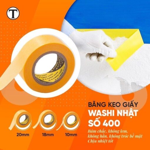 Băng keo giấy washi Nhật Maru-T Ohtsuka WP400 dài 18m