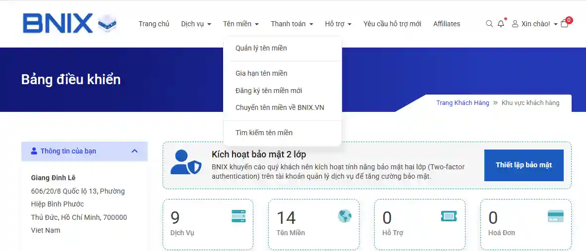 Quản lý tên miền