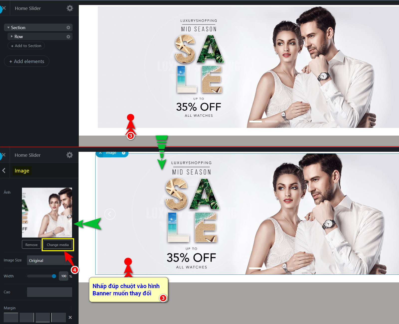 3 Home Slider UX Builder hien thi nhap dup hinh