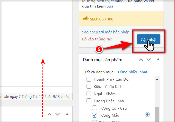 6 Nhan nut cap nhat de hoan tat qua trinh sua san pham thanh cong