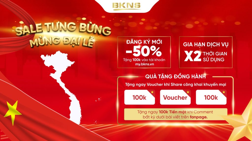 [KHUYẾN MÃI] BKNS Tung Ưu Đãi Lớn Mừng Đại Lễ: Giảm 50% Hosting/VPS và Nhân Đôi Thời Gian Sử Dụng