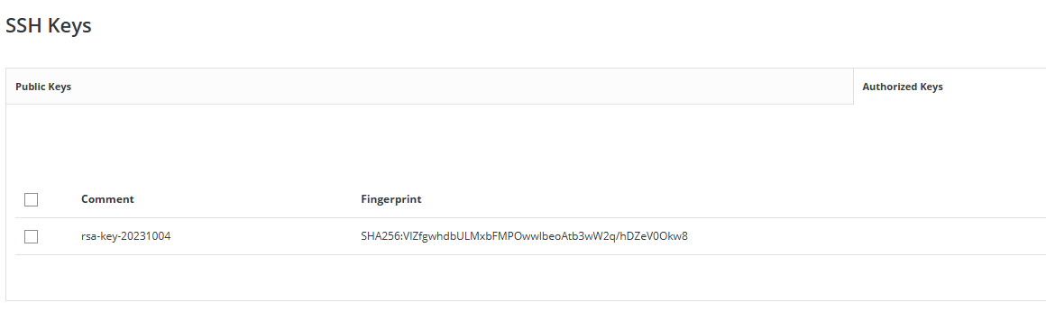 Đã import thành công SSH Key