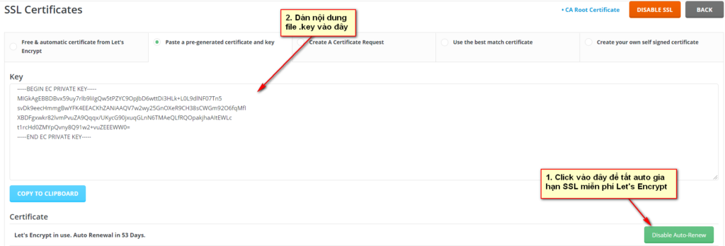cai dat ssl tra phi tren directadmin 2