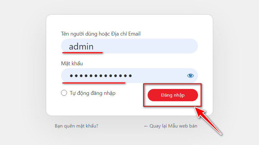 Dang nhap tai khoan