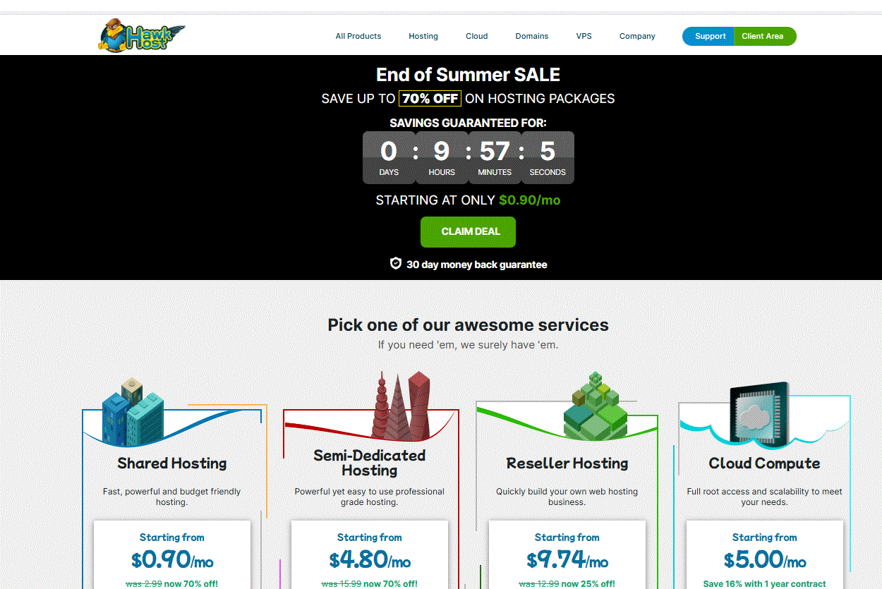 Hawk Host Khuyến Mãi “End of Summer SALE”: Cơ Hội Vàng Sở Hữu Hosting Chất Lượng với Giá Giảm Đến 70%