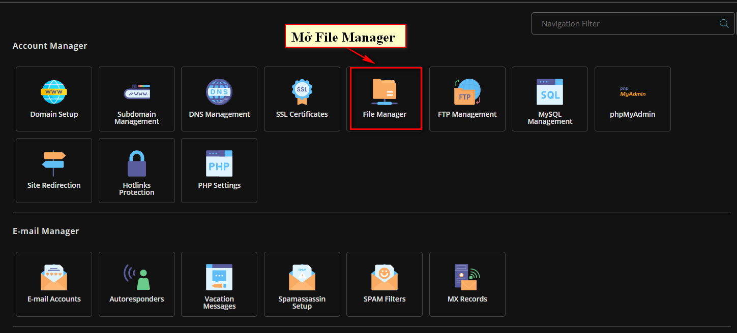 open file manager