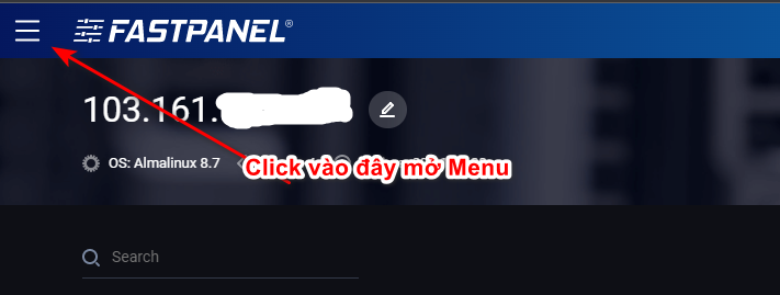 sai gon data fastpanel menu