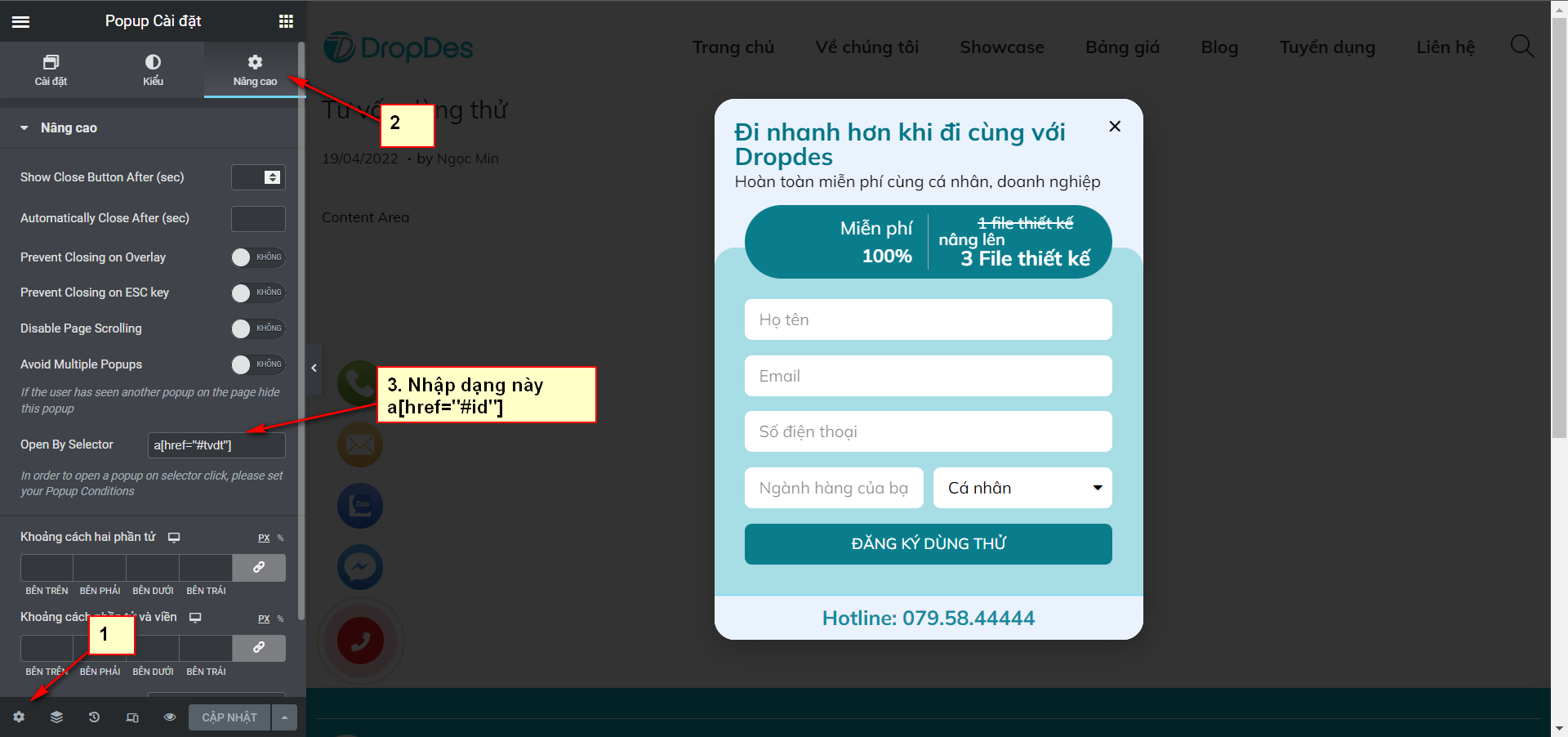 sai gon data popup