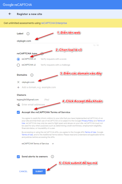 sai gon data tao ma recaptcha