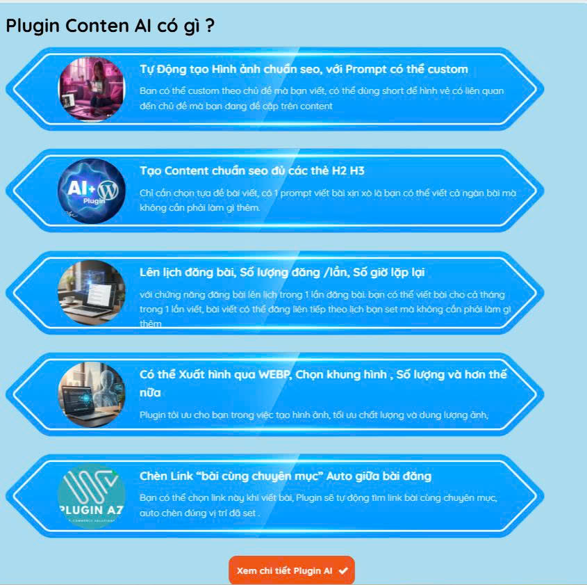 Khuyến mãi giảm 90% Plugin Content AI: Trải Nghiệm "Viết Blog" Tự Động, Cực Chuẩn SEO