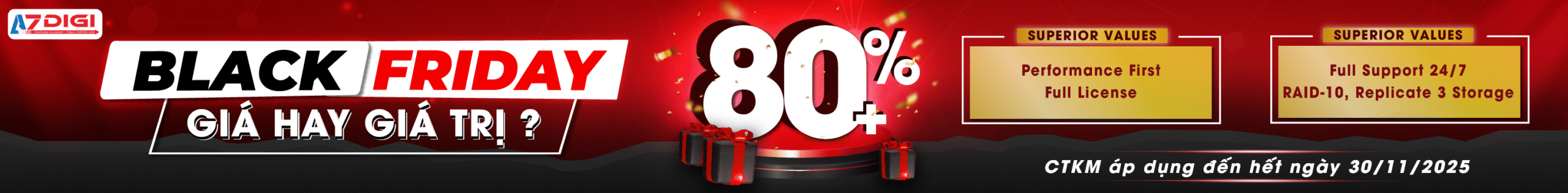  BLACK FRIDAY 2025 – AZDIGI tung đại tiệc giảm giá: Flash Sale 80% & ưu đãi mặc định đến 50%