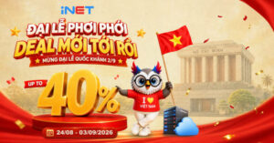 Sale mừng lễ 2/9 – Khuyến mãi 40% dịch vụ hosting và vps tại iNET
