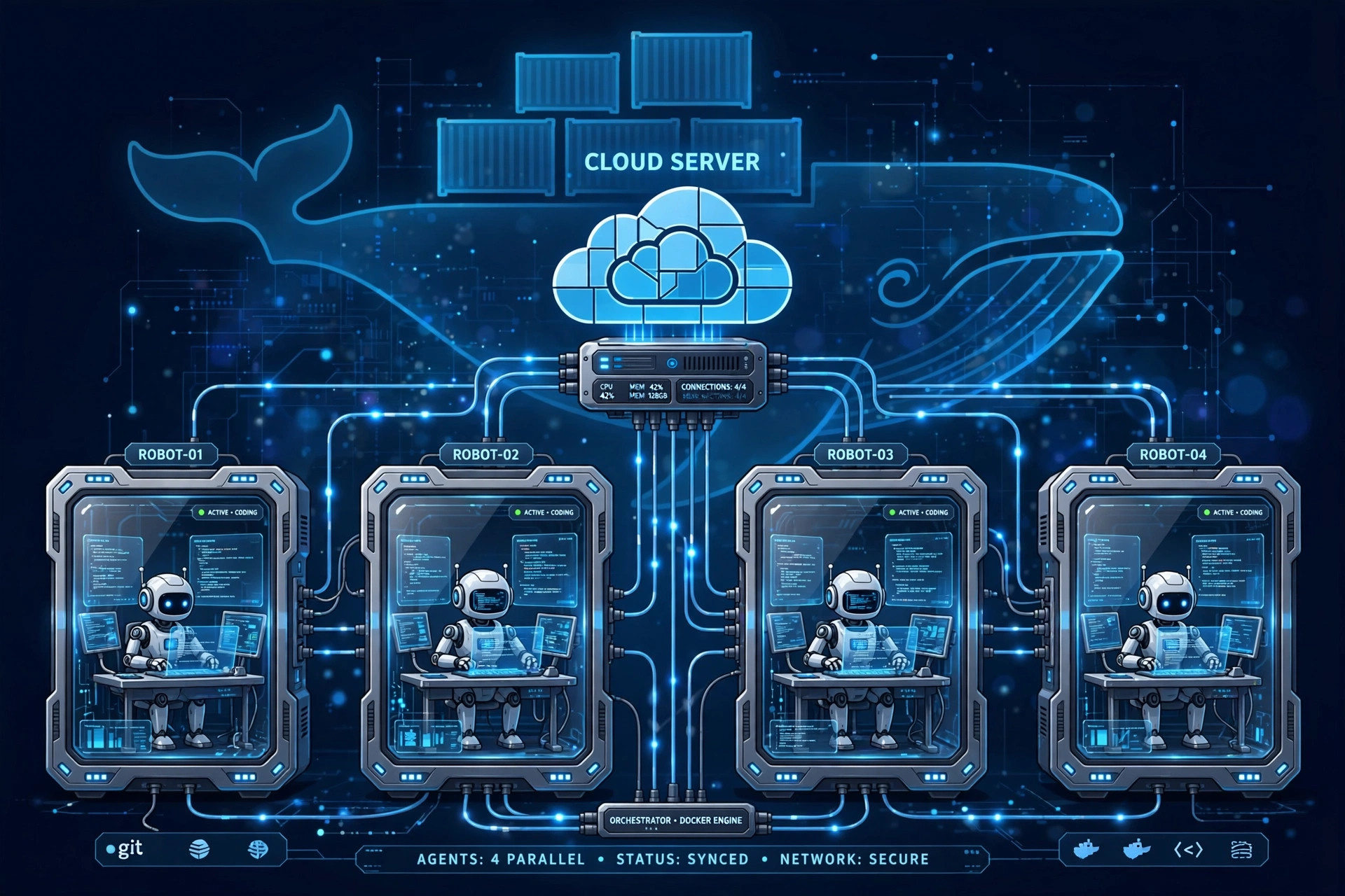 Chạy nhiều AI agent song song trên Docker