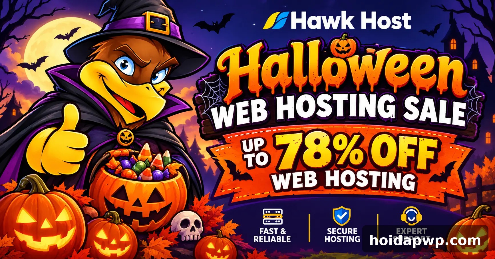 🎃 HawkHost Halloween 2026: Giảm đến 78% Web Hosting, chỉ từ $1.63/tháng