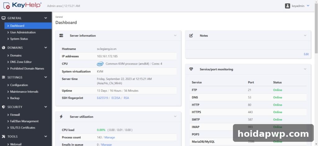 KeyHelp là gì? Cách cài đặt control panel miễn phí cho VPS Ubuntu/Debian chỉ với 1 lệnh